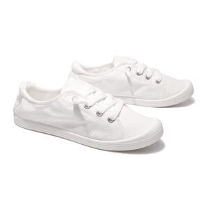 NWT Women's Slip On Canvas Sneaker Low Top Casual Walking Shoes Size 7 White